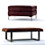 Luxury Leather Ottomans 3D model small image 1