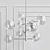 Mid-Century Starlight Chandelier 3D model small image 1