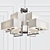 Luxurious Furstenberg Stainless Steel Chandelier 3D model small image 1