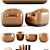 Elegant Furrow Collection: Sofa, Armchair & Accessories 3D model small image 2