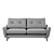 Modern 2 Seater Sofa with Vray Texturing 3D model small image 1