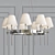 Stylish Stainless Pendant Light 3D model small image 1