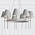 Stylish Stainless Pendant Light 3D model small image 3