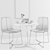 Modern Leather Dining Chairs - West Elm 3D model small image 3