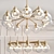 Elegant Selva Starburst Chandelier 3D model small image 1