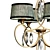 Sleek Gold Pendant Lighting 3D model small image 2