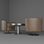Modern Furniture Set: Chair & Table 3D model small image 2