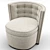 Luxury Tufted Bespoke Occasional Chair 3D model small image 2