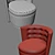 Luxury Tufted Bespoke Occasional Chair 3D model small image 3