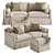 Modern Comfort: Hayes Sofa & Gayle Ottoman 3D model small image 1