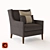 Sloan Wingback Chair: Elegant Upholstered Seating 3D model small image 1