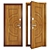 Premium Steel Entrance Doors - Groff P 3D model small image 1