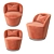 Monk Armchair: Comfort in Style 3D model small image 1