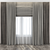 Elegant Roman-Rod Curtains & Wood Flooring 3D model small image 1