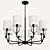 BOTIMI 8-Light Chandelier 3D model small image 1