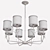 BOTIMI 8-Light Chandelier 3D model small image 3