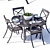 Canyon Metal Spring Dining Set 3D model small image 2