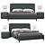 Moondance Bed with Interchangeable Leather and Turbosmooth 3D model small image 1