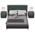 Moondance Bed with Interchangeable Leather and Turbosmooth 3D model small image 2