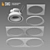 Lumker Combo-10: Stylish Aluminum Ceiling Light 3D model small image 3