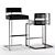 Wayne Upholstered Stools: Elegant Seating for Bars and Counters 3D model small image 1