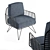 Sleek Metal Armchair - Modern Design 3D model small image 1