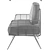 Sleek Metal Armchair - Modern Design 3D model small image 3