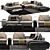 Modern Minotti Lawrence Sofa 3D model small image 1