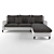 Elegant Contemporary Sofa 3D model small image 1