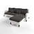 Elegant Contemporary Sofa 3D model small image 2