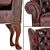 Elegant Queen Wing Chair 3D model small image 2