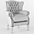 Elegant Queen Wing Chair 3D model small image 3