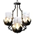 Elegant Water-Lily Chandelier 3D model small image 1