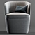 Modern Atelier Armchair by MisuraEmme 3D model small image 2