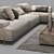 Sleek Soho Sofa Set 3D model small image 2