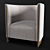 Elegant Adeline Armchair - Comfortable and Stylish 3D model small image 2