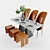 Versatile Table & Chair Set 3D model small image 1