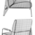 Title: Elegant High-Back Lounge Chair 3D model small image 3