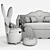 Elegant Design Set: Galla & Bunny 3D model small image 3