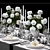 Elegant White Table Setting 3D model small image 2