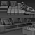 Minotti Lawrence C Modern Sofa 3D model small image 3