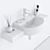 Elegant M2 Ceramic Washbasin 3D model small image 3