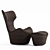 Grande Papilio Outdoor Armchair: Mesh Rattan Elegance 3D model small image 1