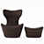 Grande Papilio Outdoor Armchair: Mesh Rattan Elegance 3D model small image 3