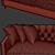 Elegance in Charcoal: Velvet Sofa 3D model small image 3