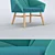 Scandinavian Style Facet Accent Chair 3D model small image 2