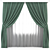 Elegant Window Drapes 3D model small image 1