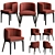 West Elm Oliver Chair: Modern Elegance 3D model small image 1