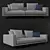 Flexform Detailed Sofa with Unwrapped UVW 3D model small image 1