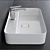 Strada II Ceramic Washbasin & Tonic II Mixer 3D model small image 2